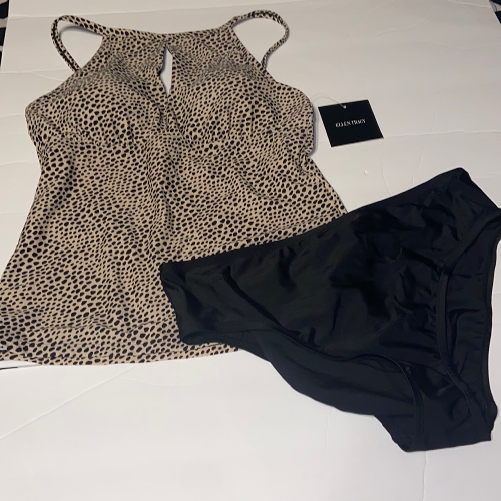 NWT Ellen Tracy two piece swimsuit size 12